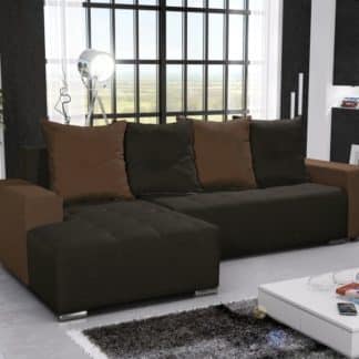 Rohová sedačka TELO 7 levá, hnědá/světle hnědá