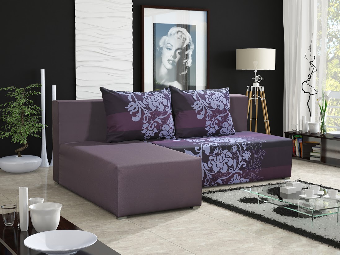 Rohová sedačka ESPANA 6, fialová
