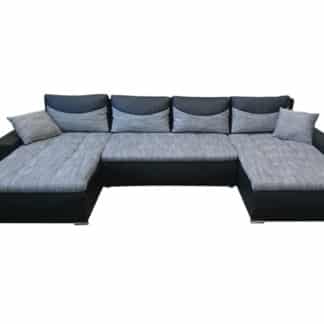 Rohová sedačka JOGI U, šedá/černá