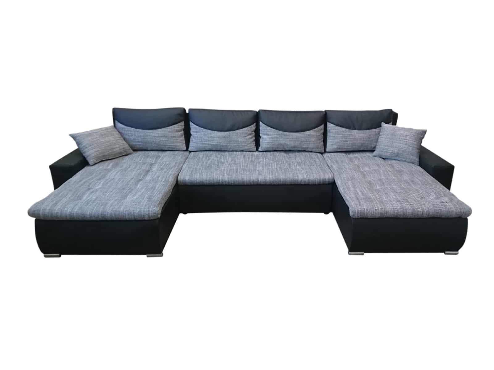 Rohová sedačka JOGI U, šedá/černá