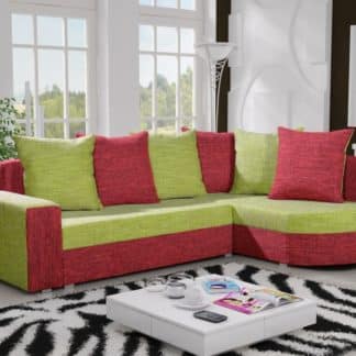 Rohová sedačka LIZBONA 5 pravá, zelená/červená