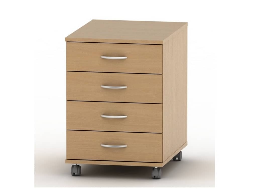 TEMPO AS NEW 015 kontejner 4 zásuvkový + zámek, buk