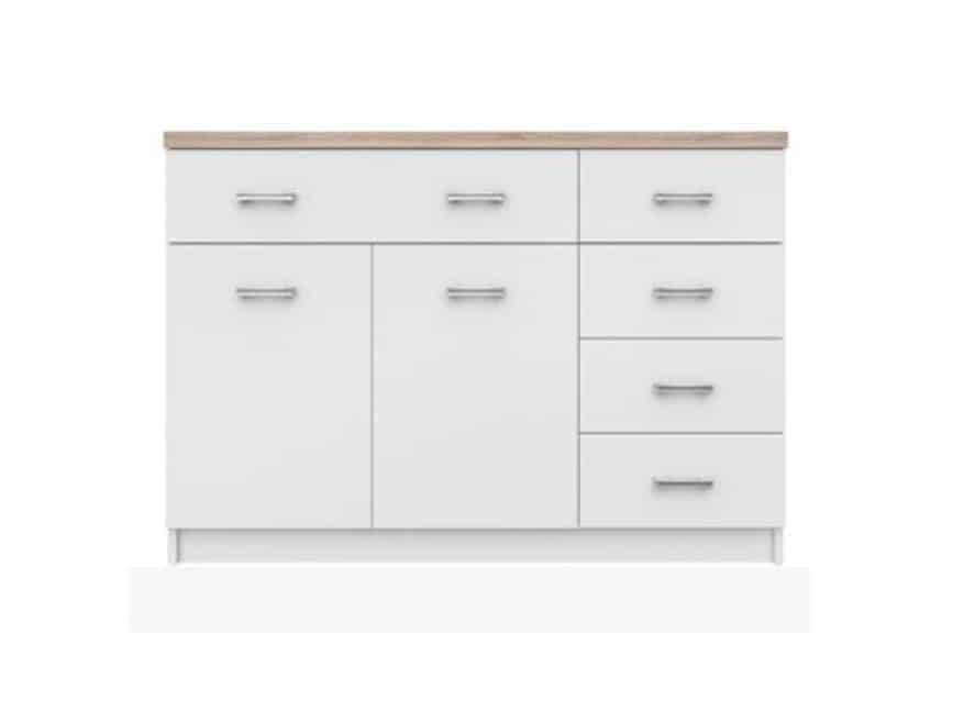 TOPTY TYP 08 komoda 2D5S, bílá/dub sonoma