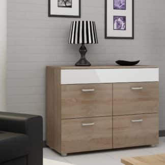 MAGIC, komoda, dub sonoma/bílý lesk