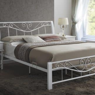 Postel PARMA 160x200 s roštem, bílá/bílá