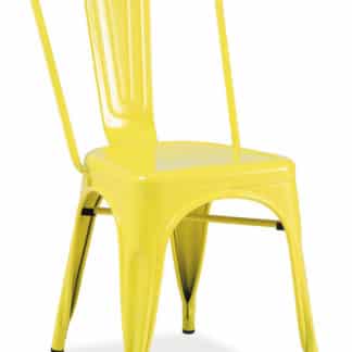 Jídelní kovová židle LOFT, žlutá