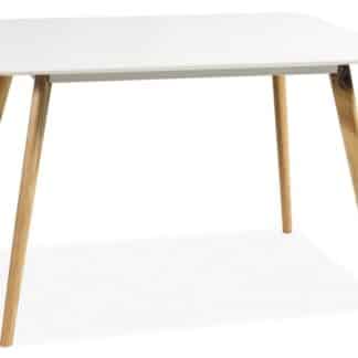 Jídelní stůl MILAN 140, bílá/dub