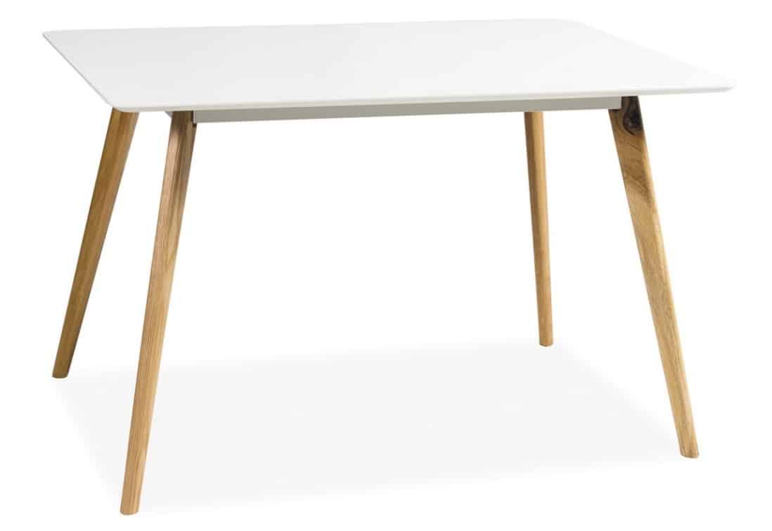 Jídelní stůl MILAN 140, bílá/dub