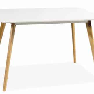 Jídelní stůl MILAN 120, bílá/dub