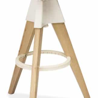 Barová židle BODO, bělený dub-bílá