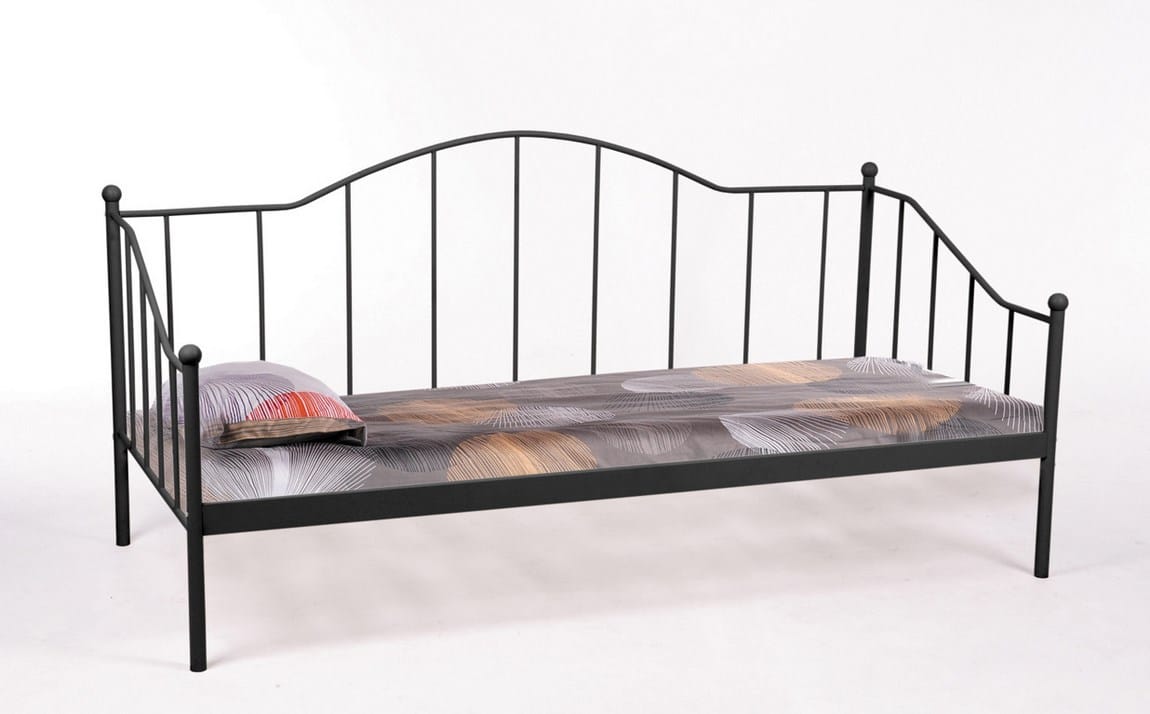 Postel s roštem DOVER, černá