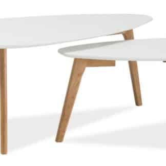 Konferenční stolky- sestava MILAN L2, bílá