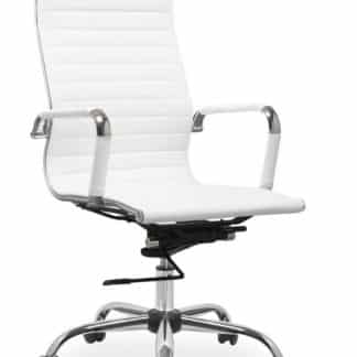 Kancelářská židle Q-040 bílá ekokůže