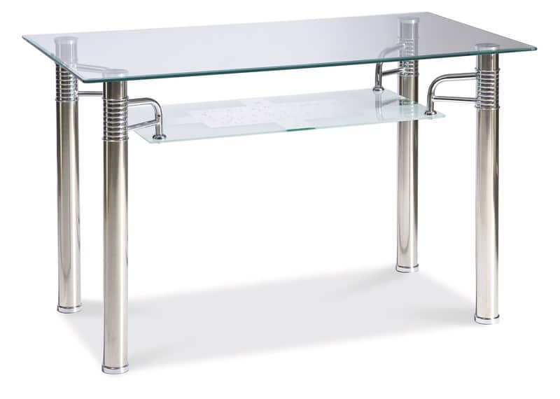Jídelní stůl RENI A 120x65, kov/sklo