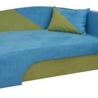 Křeslo  KAROLEK, pravá, modrá/zelená