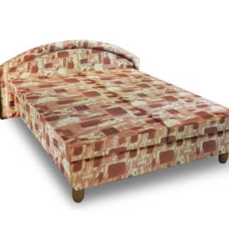 Čalouněná postel MAGDA 140x200 cm, hnědá látka