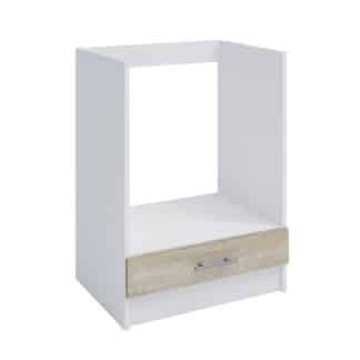 FABIANA, dolní skříňka pro vestavnou troubu, S-60KU, dub sonoma/bílá