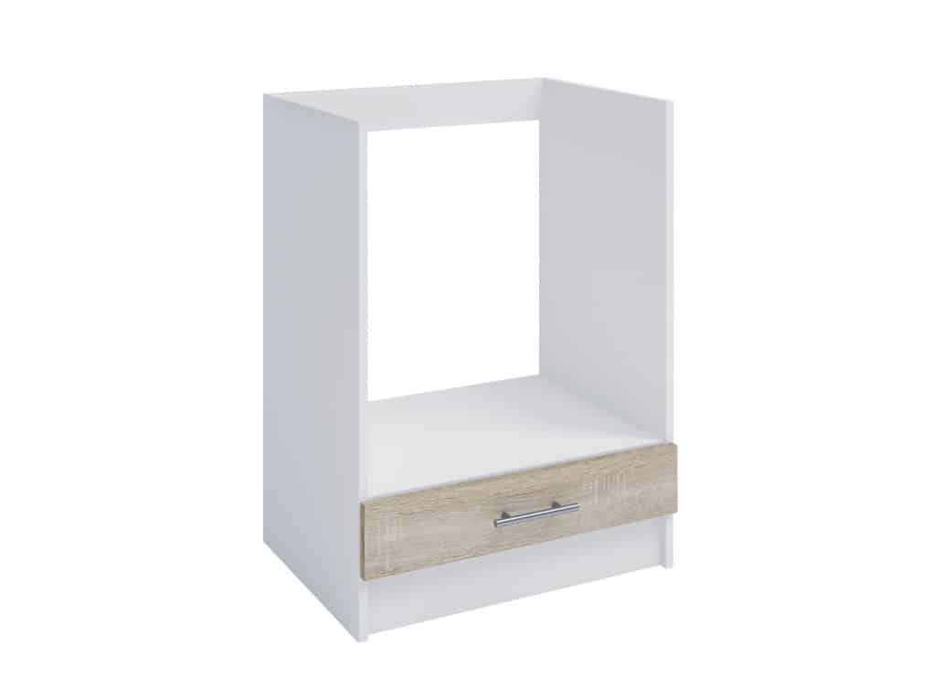 FABIANA, dolní skříňka pro vestavnou troubu, S-60KU, dub sonoma/bílá