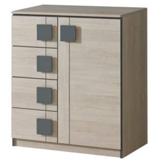 GIMMI, komoda G3, dub santana/šedá