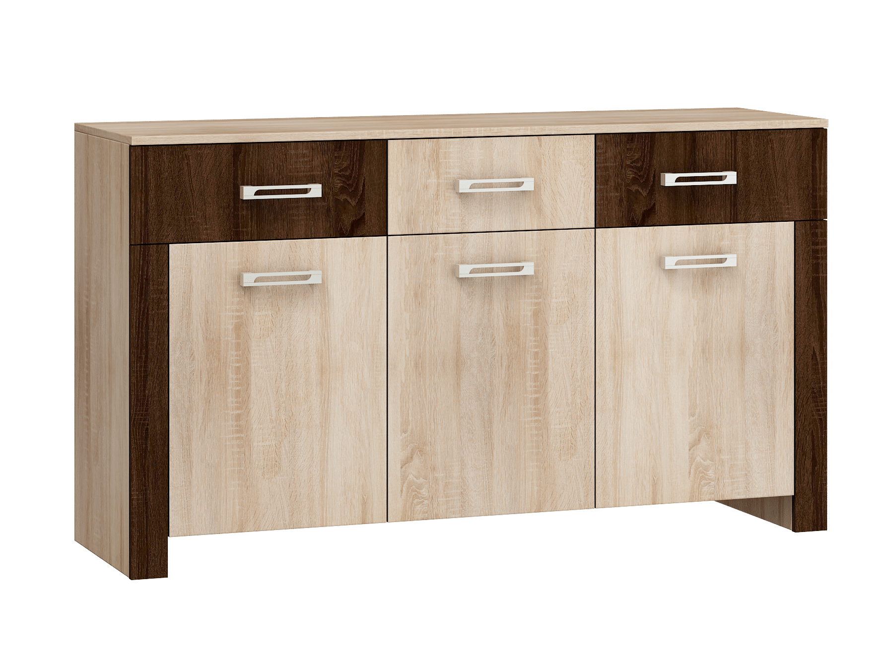 Komoda střední HUGO mat, dub sonoma/dub sonoma tmavý