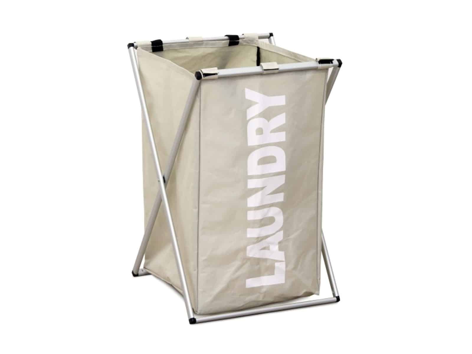 Látkový koš na prádlo LAUNDRY 1, šedo-béžový