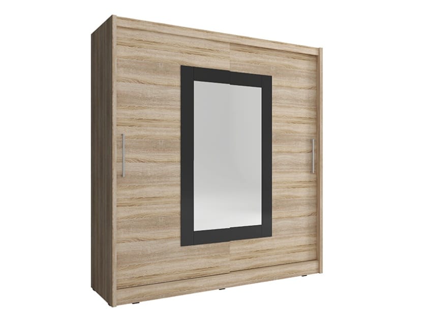 Skříň WIKI II se zrcadlem 180 cm, dub sonoma