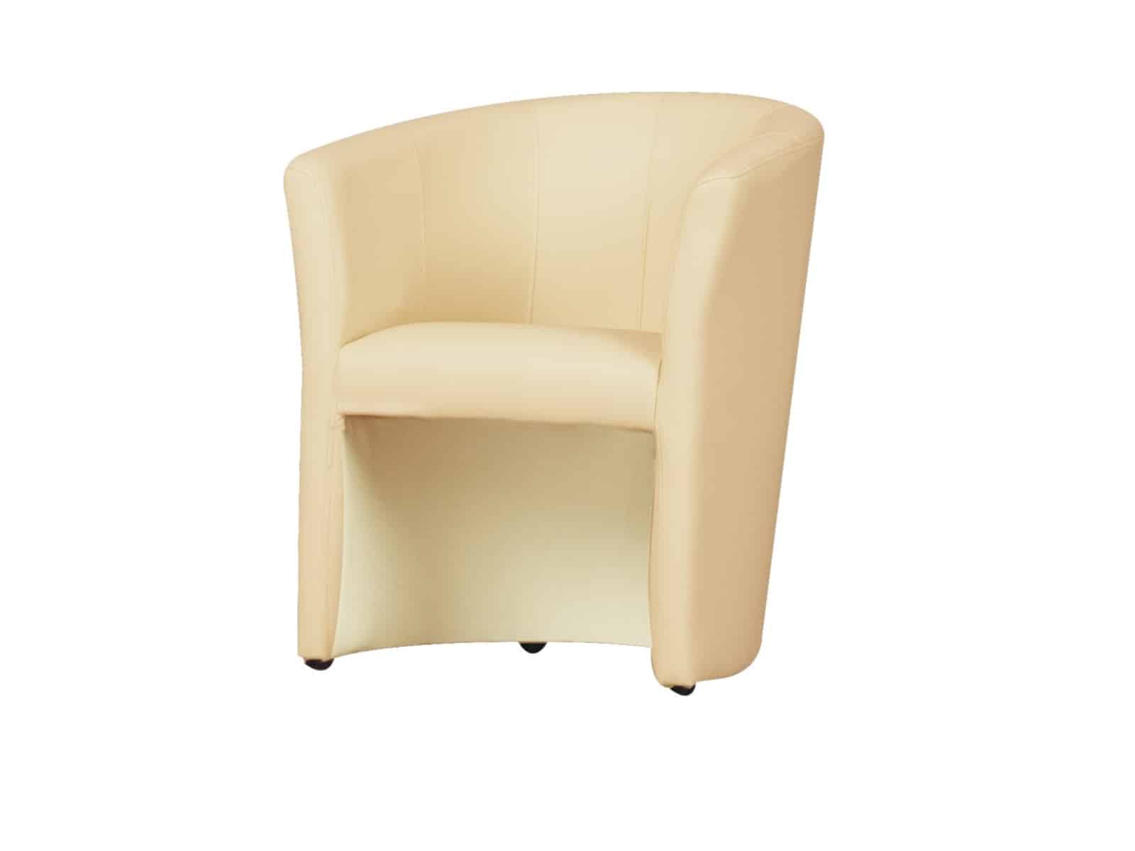 Křeslo CUBA, béžová ekokůže