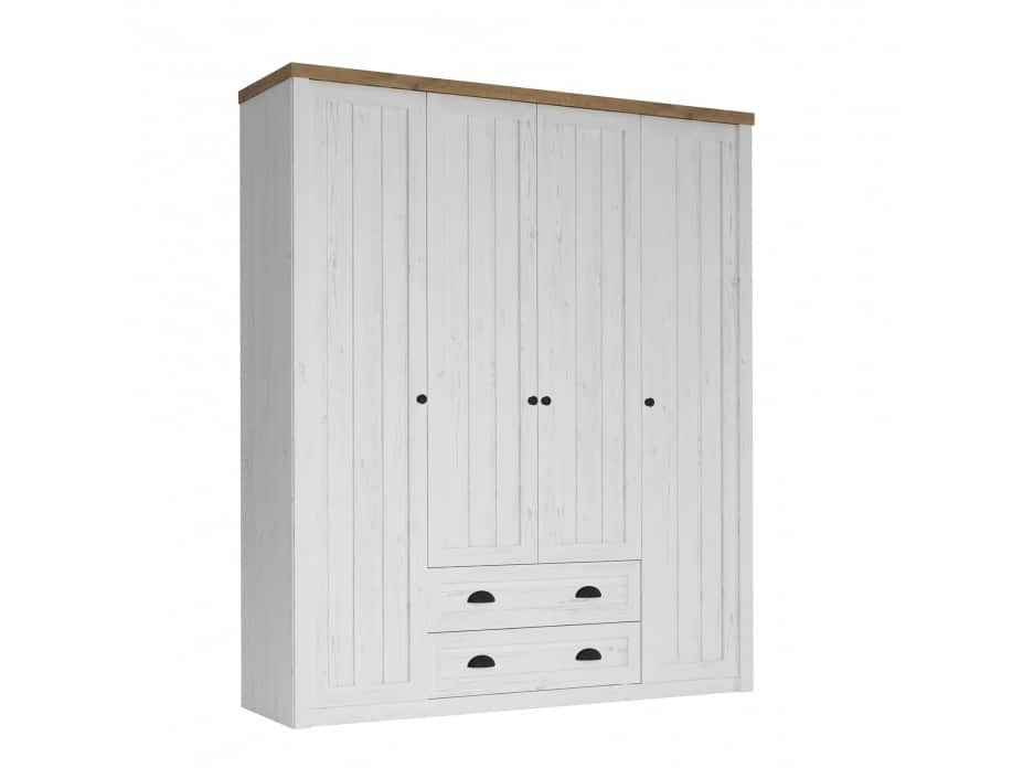 PROWANSJA skříň S4D, borovice andersen/dub lefkas