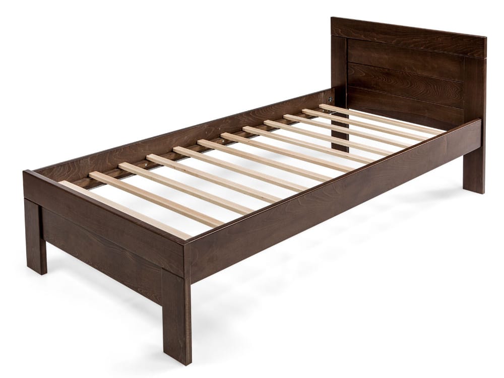 Postel WOODY CLASSIC 90x200 bez roštu, masiv buk/wenge