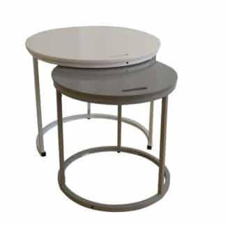 NERIMAN set 2 stolků, bílá/šedá