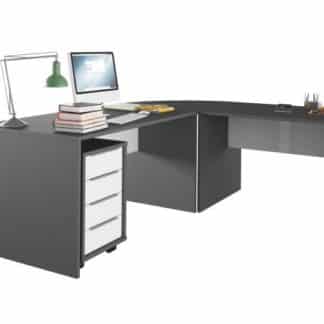 RIOMA set psacích stolů, grafit/bílá