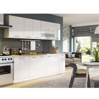 Kuchyně TIFFANY 260 cm, bílý lesk