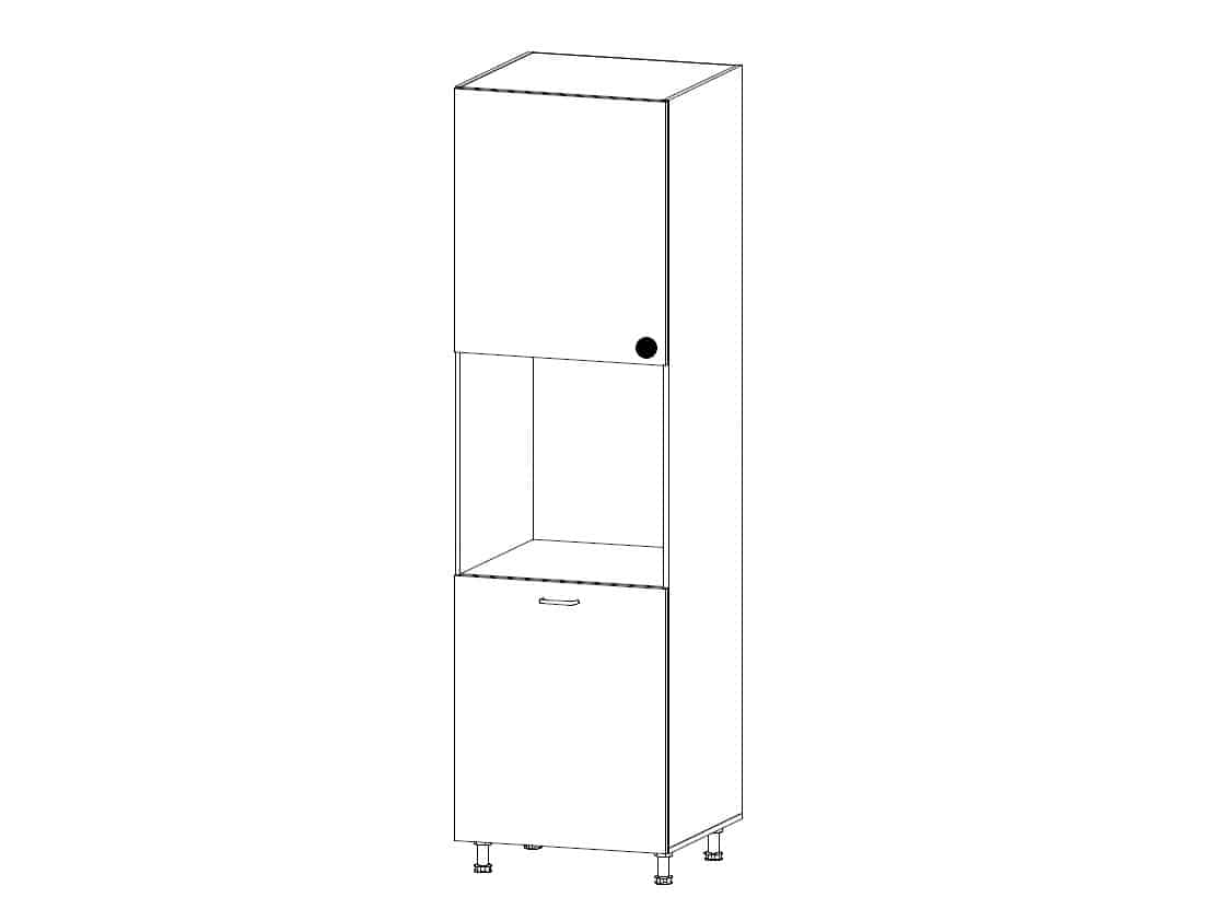 PROWANSJA vysoká skříňka pro vestavbu D60P levá, borovice andersen