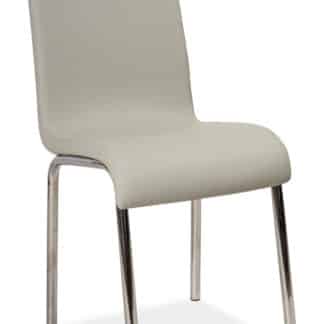 Jídelní čalouněná židle H-161, šedá/bílá