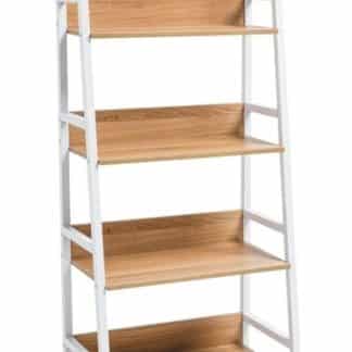 Regál OLSEN A, dub/bílá