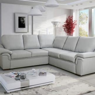 Rohová sedačka AMY 1 univerzální roh, světle šedá ekokůže