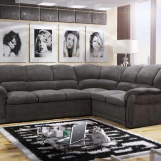 Rohová sedačka ALEXIA 3 pravá, tmavě šedá látka