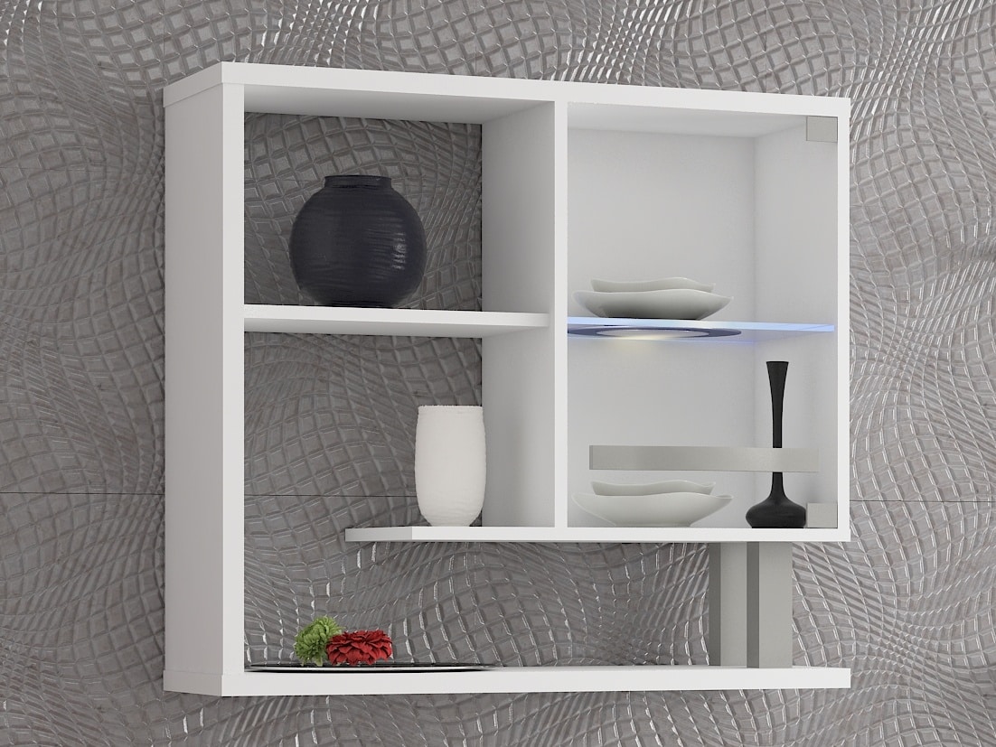 ANGEL závěsná vitrína 1W, bílá