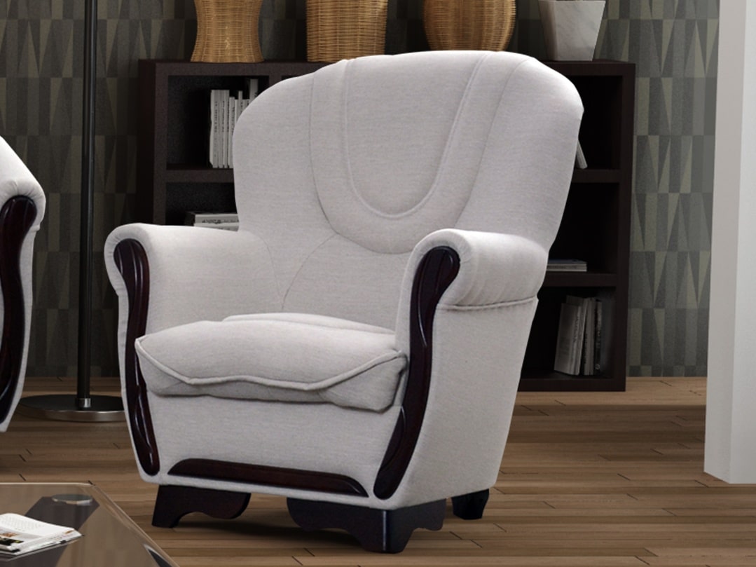 Křeslo OSKAR 1, světle béžová látka