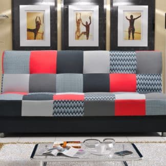 Pohovka ZIGZAG 2, látka mix červený