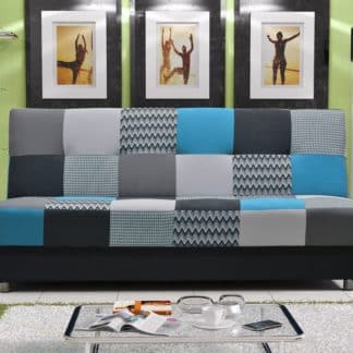 Pohovka ZIGZAG 1, látka mix modrý