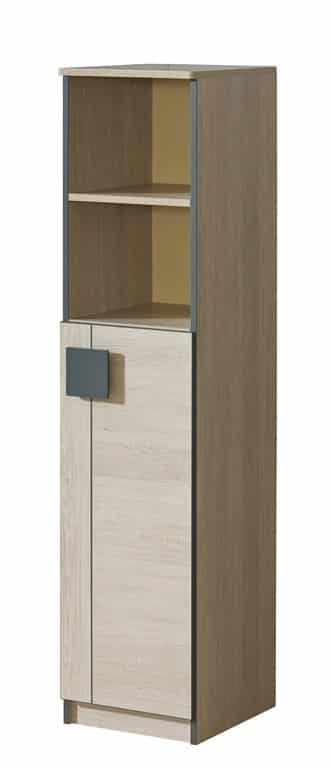 GIMMI, policová skříňka G10, dub santana/šedá