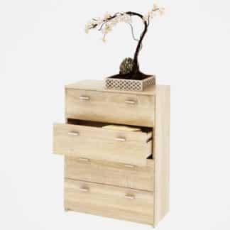 NATALI komoda 4-zásuvková, dub sonoma, typ 5