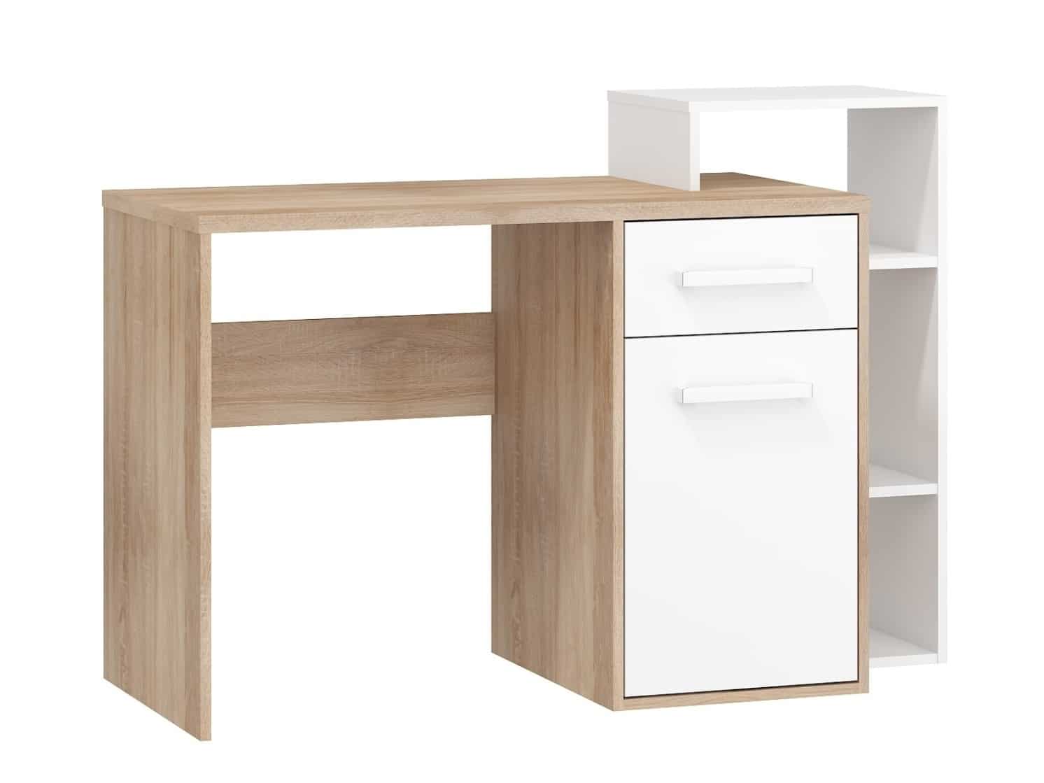 Psací stůl P RIO 04, dub sonoma/bílá