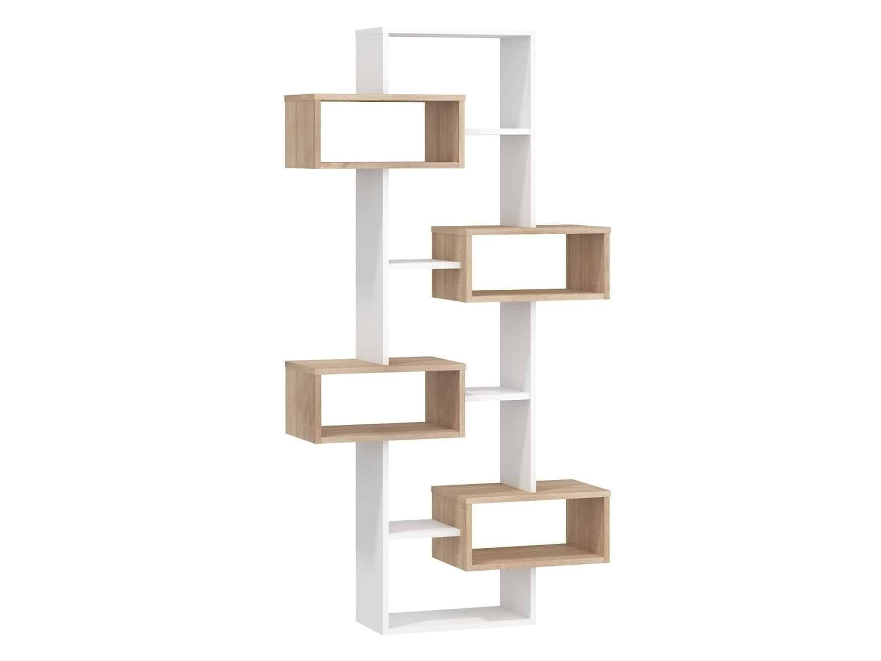 Regál RIO 18, dub sonoma/bílá