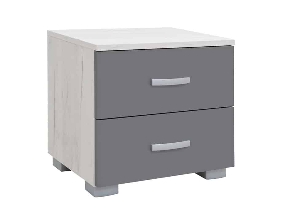 MATIS 2F noční stolek, DUB SNĚHOVÝ