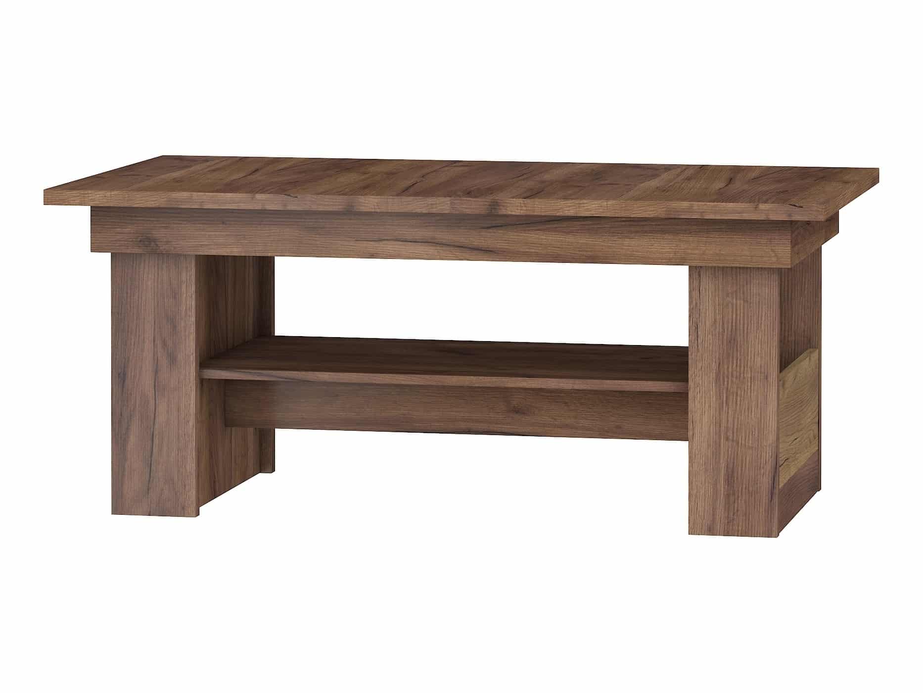 Konferenční stolek MAXIMUS 16, craft tobaco/craft zlatý