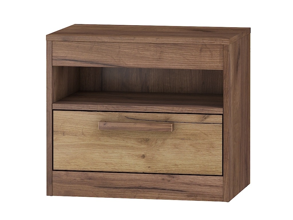 Noční stolek MAXIMUS 32, craft tobaco/craft zlatý