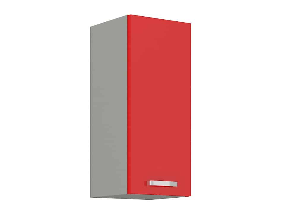 ROSE, skříňka horní 30 G-72 F, šedá / červený lesk
