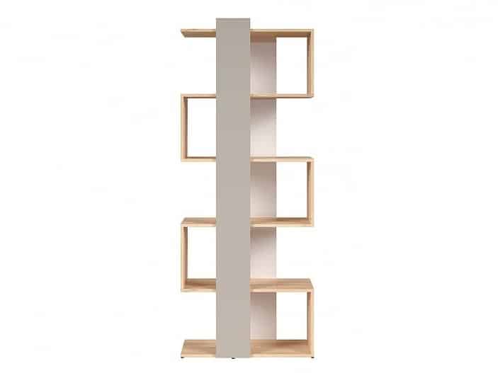 NAMEK regál REG/20/8P pravý, buk iconic/bílý lesk/šedá